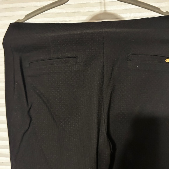 EUc Black Textured Calvin Klein Skinny Pull On Pants 8 - Picture 4 of 7
